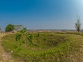 Bomb crater at Plain of Jars. Xiangkhoang Plateau